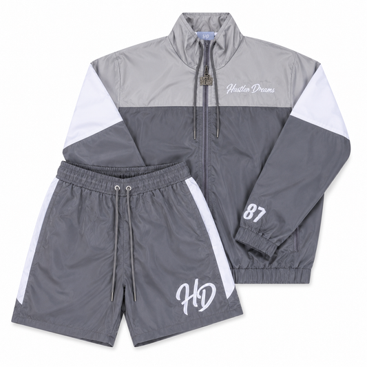 Cash Flow Short Set - Grey/White