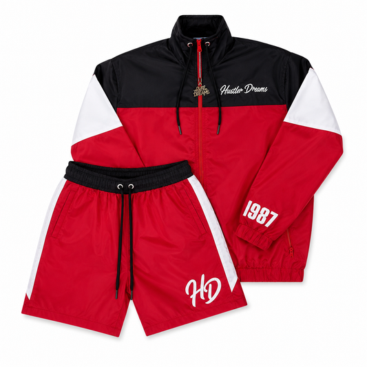 Cash Flow Short Set - Red/White/Black