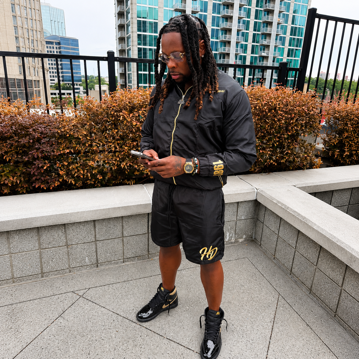 Cash Flow Short Set - Black/Gold