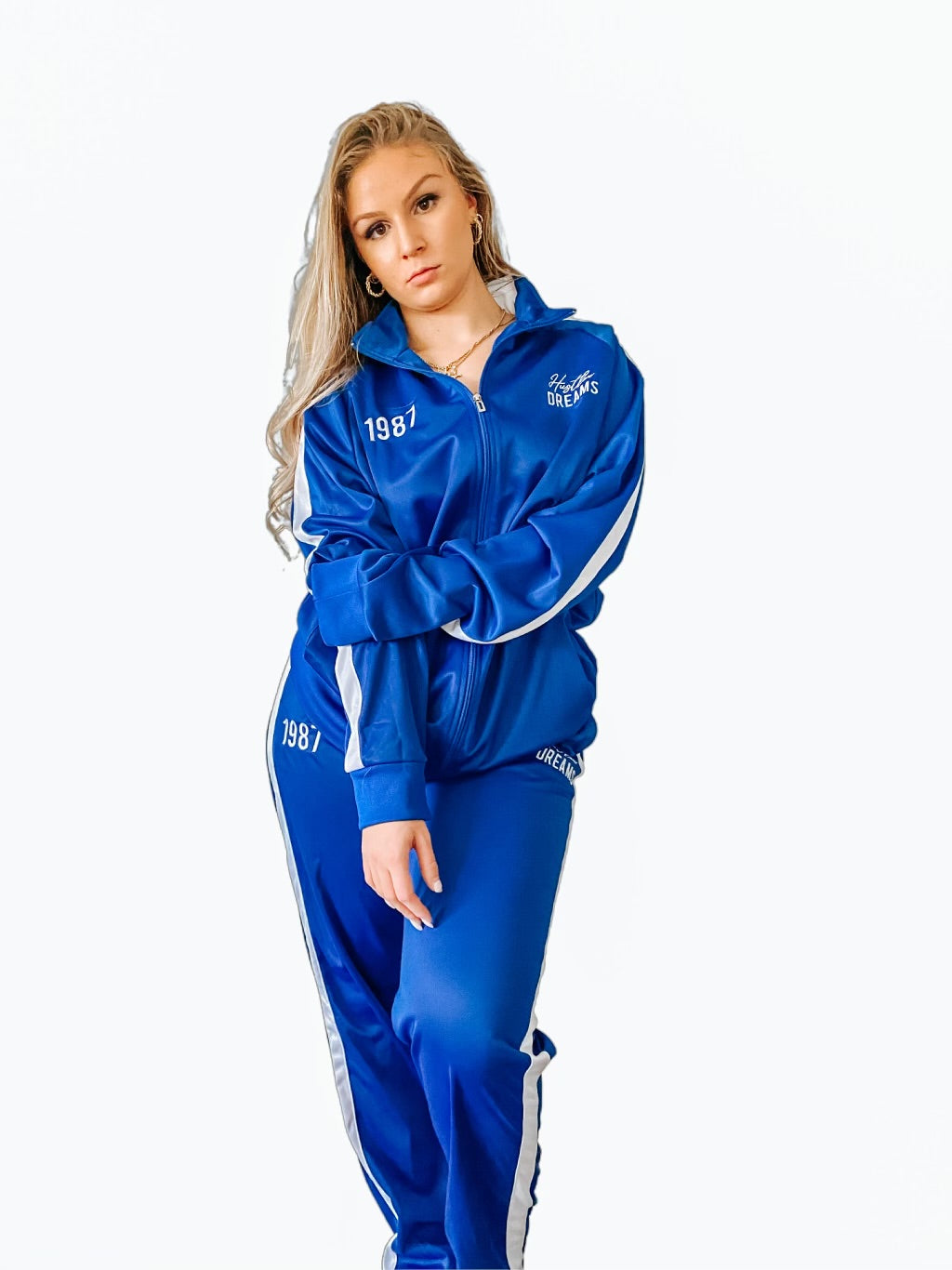 Hustler Dreams Tracksuit - Blue & White
