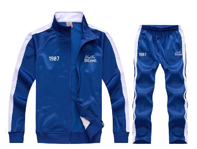 Hustler Dreams Tracksuit - Blue & White