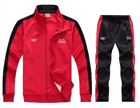 Hustler Dreams Tracksuit - Red & Black